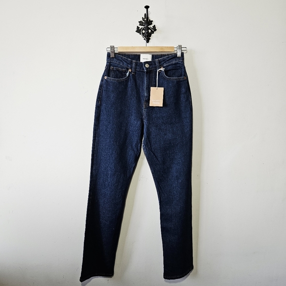 NWT Reformation Jax Straight Jeans Size 26 Medium Wash High Rise - Picture 2 of 7